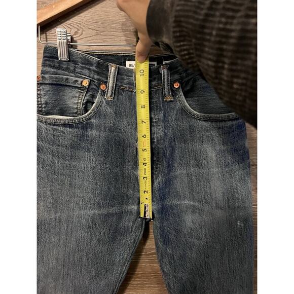 RE/DONE Levi’s Jeans Women's 23 Blue 501 High Rise Skinny Distressed Butterfly - Picture 3 of 10